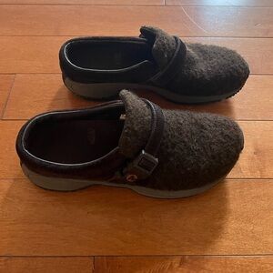 MERRELL Encore Groove Brown Wool Clog Mules 7